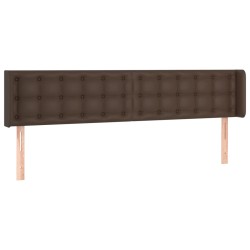 vidaXL Cabecero de cuero sintético marrón 163x16x78/88 cm