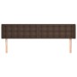 vidaXL Cabecero de cuero sintético marrón 163x16x78/88 cm