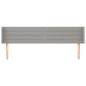 vidaXL Cabecero de tela gris claro 183x16x78/88 cm vidaXL Cabecero de tela gris claro 183x16x78/88 cm