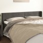 vidaXL Cabecero de terciopelo gris oscuro 183x16x78/88 cm vidaXL Cabecero de terciopelo gris oscuro 183x16x78/88 cm