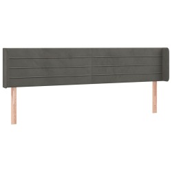 vidaXL Cabecero de terciopelo gris oscuro 183x16x78/88 cm