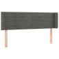 vidaXL Cabecero de terciopelo gris oscuro 147x16x78/88 cm vidaXL Cabecero de terciopelo gris oscuro 147x16x78/88 cm