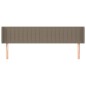 vidaXL Cabecero de tela gris taupe 163x16x78/88 cm
