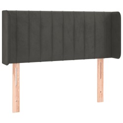vidaXL Cabecero de terciopelo gris oscuro 83x16x78/88 cm