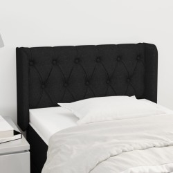 vidaXL Cabecero de tela negro 83x16x78/88 cm