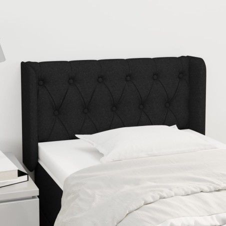 vidaXL Cabecero de tela negro 83x16x78/88 cm
