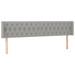 vidaXL Cabecero de tela gris claro 183x16x78/88 cm