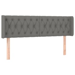 vidaXL Cabecero de tela gris oscuro 163x16x78/88 cm