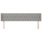 vidaXL Cabecero de tela gris claro 203x16x78/88 cm vidaXL Cabecero de tela gris claro 203x16x78/88 cm