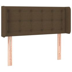 vidaXL Cabecero de tela marrón oscuro 83x16x78/88 cm