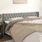 vidaXL Cabecero de terciopelo gris claro 183x16x78/88 cm vidaXL Cabecero de terciopelo gris claro 183x16x78/88 cm