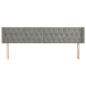 vidaXL Cabecero de terciopelo gris claro 183x16x78/88 cm vidaXL Cabecero de terciopelo gris claro 183x16x78/88 cm