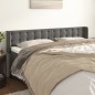 vidaXL Cabecero de terciopelo gris oscuro 163x16x78/88 cm vidaXL Cabecero de terciopelo gris oscuro 163x16x78/88 cm
