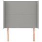 vidaXL Cabecero con orejas de tela gris claro 83x16x118/128 cm vidaXL Cabecero con orejas de tela gris claro 83x16x118/128 cm