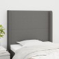 vidaXL Cabecero con orejas de tela gris oscuro 93x16x118/128 cm vidaXL Cabecero con orejas de tela gris oscuro 93x16x118/128 cm