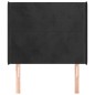 vidaXL Cabecero con orejas de terciopelo negro 103x16x118/128 cm