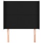 vidaXL Cabecero con orejas de cuero sintético negro 93x16x118/128 cm