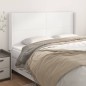 vidaXL Cabecero con orejas de cuero sintético blanco 203x16x118/128 cm