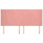 vidaXL Cabecero con orejas de terciopelo rosa 203x16x118/128 cm vidaXL Cabecero con orejas de terciopelo rosa 203x16x118/128 cm
