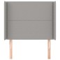 vidaXL Cabecero con orejas de tela gris claro 83x16x118/128 cm vidaXL Cabecero con orejas de tela gris claro 83x16x118/128 cm