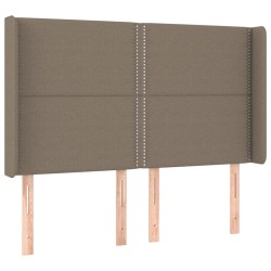 vidaXL Cabecero con orejas de tela gris taupe 147x16x118/128 cm