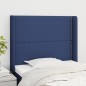 vidaXL Cabecero con orejas de tela azul 93x16x118/128 cm
