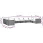vidaXL Set muebles de jardín 10 pzas y cojines ratán sintético marrón vidaXL Set muebles de jardín 10 pzas y cojines ratán sintético marrón