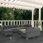 vidaXL Set de muebles de jardín 10 pzas y cojines ratán sintético gris vidaXL Set de muebles de jardín 10 pzas y cojines ratán sintético gris