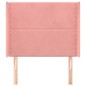 vidaXL Cabecero con orejas de terciopelo rosa 83x16x118/128 cm vidaXL Cabecero con orejas de terciopelo rosa 83x16x118/128 cm