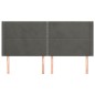 vidaXL Cabecero con orejas de terciopelo gris oscuro 203x16x118/128 cm vidaXL Cabecero con orejas de terciopelo gris oscuro 203x16x118/128 cm
