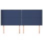 vidaXL Cabecero con orejas de tela azul 203x16x118/128 cm vidaXL Cabecero con orejas de tela azul 203x16x118/128 cm