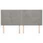 vidaXL Cabecero con orejas de terciopelo gris claro 163x16x118/128 cm vidaXL Cabecero con orejas de terciopelo gris claro 163x16x118/128 cm