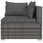 vidaXL Set de muebles de jardín 10 pzas y cojines ratán sintético gris vidaXL Set de muebles de jardín 10 pzas y cojines ratán sintético gris