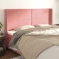 vidaXL Cabecero con orejas de terciopelo rosa 203x16x118/128 cm vidaXL Cabecero con orejas de terciopelo rosa 203x16x118/128 cm