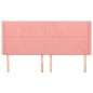 vidaXL Cabecero con orejas de terciopelo rosa 203x16x118/128 cm vidaXL Cabecero con orejas de terciopelo rosa 203x16x118/128 cm