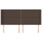 vidaXL Cabecero con orejas de cuero sintético marrón 203x16x118/128 cm vidaXL Cabecero con orejas de cuero sintético marrón 203x16x118/128 cm