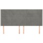 vidaXL Cabecero con orejas de terciopelo gris claro 163x16x118/128 cm vidaXL Cabecero con orejas de terciopelo gris claro 163x16x118/128 cm