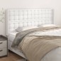 vidaXL Cabecero con orejas de cuero sintético blanco 183x16x118/128 cm