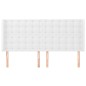vidaXL Cabecero con orejas de cuero sintético blanco 183x16x118/128 cm