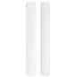 vidaXL Cabecero con orejas de cuero sintético blanco 183x16x118/128 cm