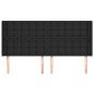 vidaXL Cabecero con orejas de cuero sintético negro 203x16x118/128 cm vidaXL Cabecero con orejas de cuero sintético negro 203x16x118/128 cm