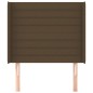 vidaXL Cabecero con orejas de tela marrón oscuro 83x16x118/128 cm vidaXL Cabecero con orejas de tela marrón oscuro 83x16x118/128 cm