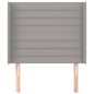 vidaXL Cabecero con orejas de tela gris claro 103x16x118/128 cm vidaXL Cabecero con orejas de tela gris claro 103x16x118/128 cm