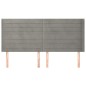 vidaXL Cabecero con orejas de terciopelo gris claro 203x16x118/128 cm