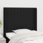vidaXL Cabecero con orejas de tela negro 93x16x118/128 cm vidaXL Cabecero con orejas de tela negro 93x16x118/128 cm