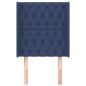 vidaXL Cabecero con orejas de tela azul 83x16x118/128 cm