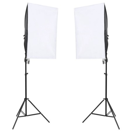 vidaXL Kit de estudio fotográfico con set de luces y fondo