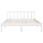 vidaXL Estructura de cama de madera de pino maciza blanca 140x190 cm