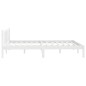 vidaXL Estructura de cama de madera de pino maciza blanca 140x190 cm