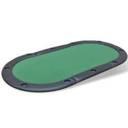 vidaXL Tablero de póker plegable para 10 jugadores verde 